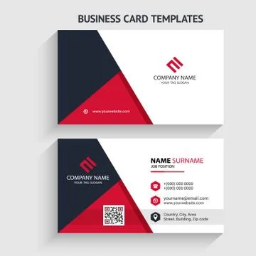 Double-sided Creative, Clean, and Modern Business Card Template Illustrazione stock