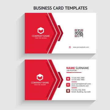 Double-sided Creative, Clean, and Modern Business Card Template Illustration