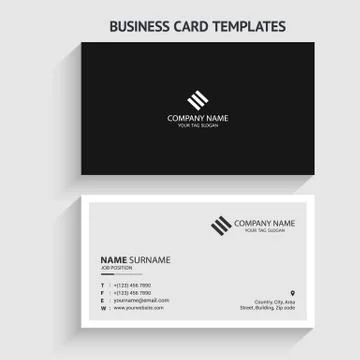 Double-sided Creative, Clean, and Modern Business Card Template Stock Illustration