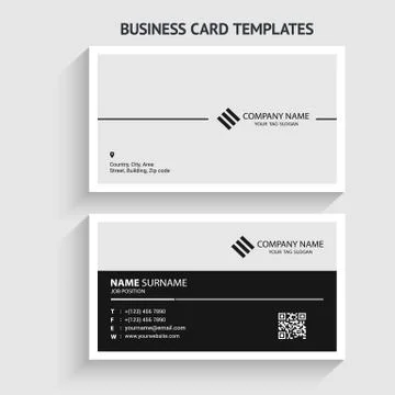 Double-sided Creative, Clean, and Modern Business Card Template Illustrazione stock