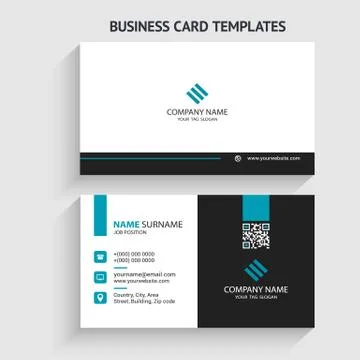 Double-sided Creative, Clean, and Modern Business Card Template Illustration