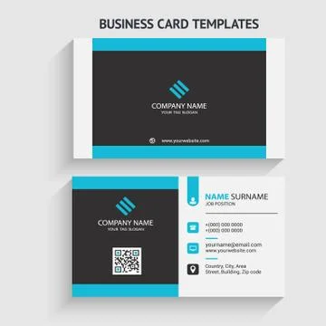 Double-sided Creative, Clean, and Modern Business Card Template Illustrazione stock