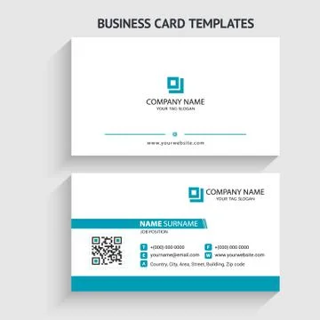 Double-sided Creative, Clean, and Modern Business Card Template Stock Illustration
