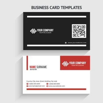 Double-sided Creative, Clean, and Modern Business Card Template Illustrazione stock