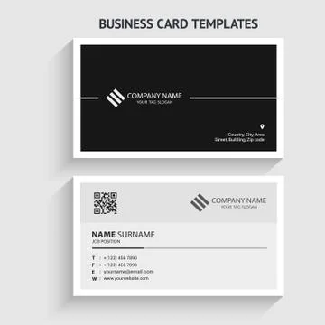 Double-sided Creative, Clean, and Modern Business Card Template Stock Illustration