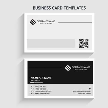 Double-sided Creative, Clean, and Modern Business Card Template Stock Illustration