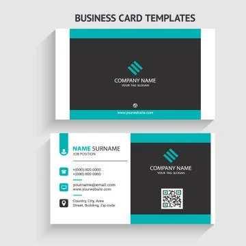 Double-sided Creative, Clean, and Modern Business Card Template Illustrazione stock