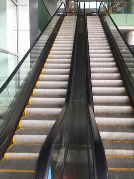 Double-sided elevator, elevator up and elevator down Stock Photos