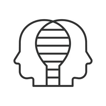 Double sided, icon in line design. double sided, dual, two-way, reversible Stock Illustration