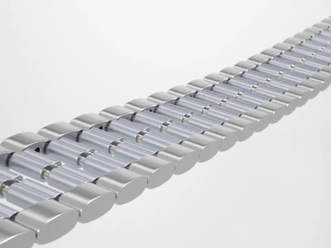 Double sided metallic chain Stock Illustration