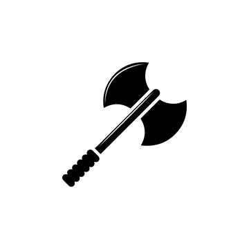 Double-sided tactical ax icon. Elements of fighting icon. Premium quality Stock Illustration