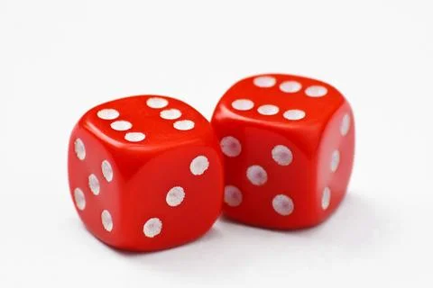 Double six dice Stock Photos