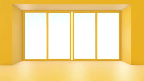 Double sliding automatic glass doors in clean interior. Stock Footage 108898870