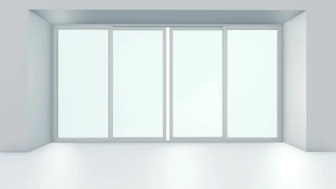 Double sliding automatic glass doors in clean interior. Stock-Footage 108898872