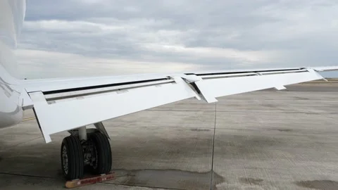 Double-slotted Flaps Of E145 Aircraft Re... | Stock Video | Pond5