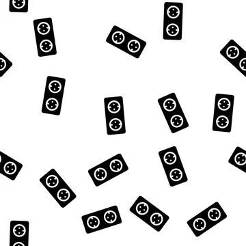 Double socket glyph vector seamless pattern Stock Illustration