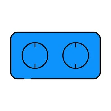 Double socket icon color illustration Stock Illustration