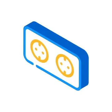 Double socket isometric icon vector illustration Stock Illustration