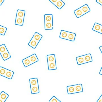 Double socket vector seamless pattern Stockillustratie