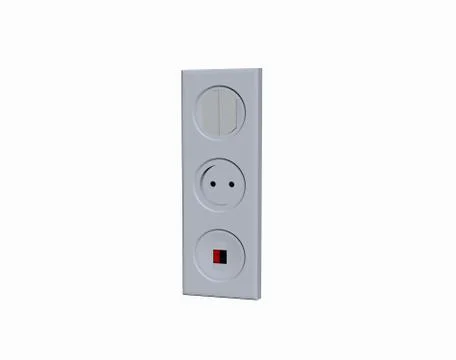 Double socket in the wall Stock Illustration