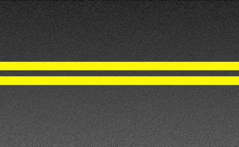 Double solid yellow lines on asphalt texture Illustrazione stock