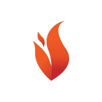 Double Spark Fire Flames Element Emblem Symbol Stock Illustration