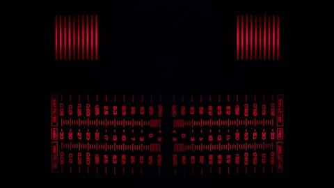 Double spectrum analyzer Stock Footage 82250847