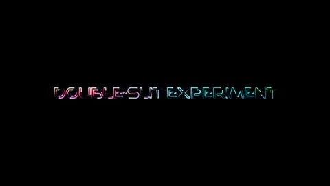 Double Split Experiment Colorful Neon Text On Black background Stock Footage 256083484