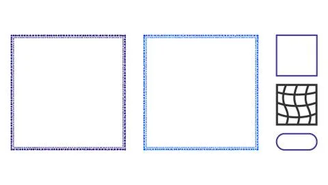 Double Square Frame Mosaic Icon of Circles Stock Illustration