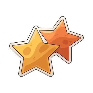 Double star illustration Stock Illustration