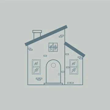 Double Storey House Ilustração Stock