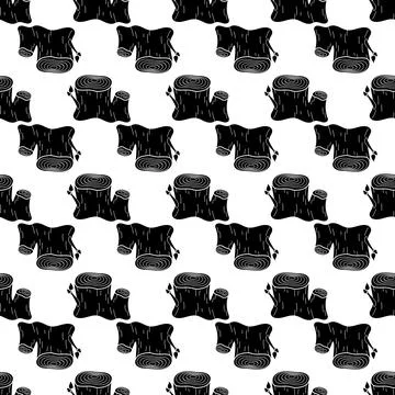 Double stump pattern seamless vector Stock Illustration
