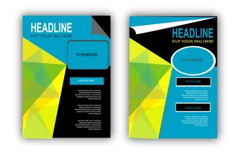 Double style flyer design Stock Illustration