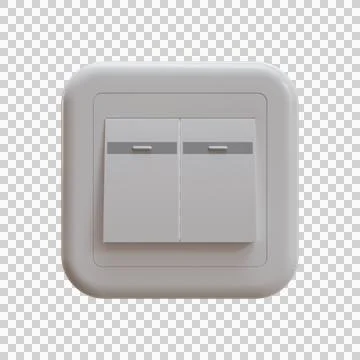 Double Switch 3D Illustration Stock Illustration