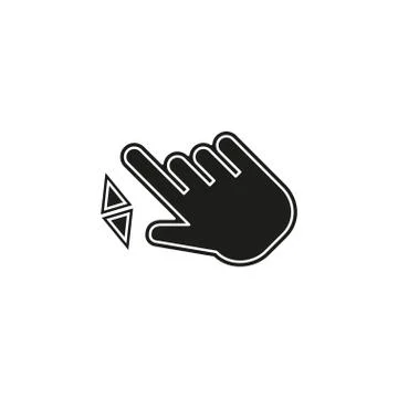 Double tap finger - pointer icon - vector cursor Stock Illustration