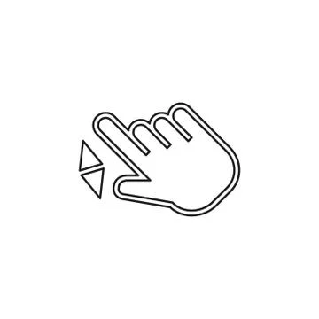 Double tap finger - pointer icon Stock Illustration