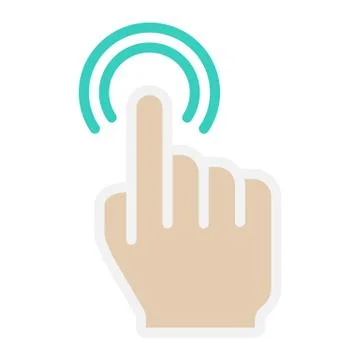 Double tap flat icon, touch and hand gestures Illustrazione stock