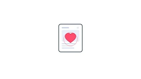Double Tap Like Heart Burst 库存影片 340448163