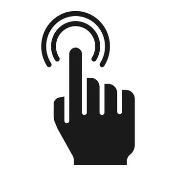 Double tap solid icon, touch and hand gestures Illustrazione stock
