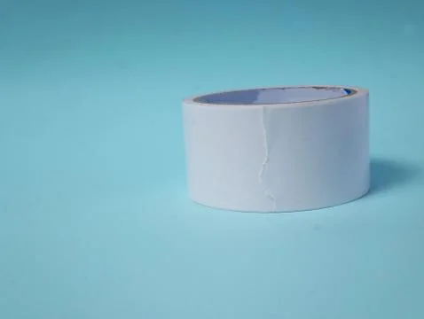 Double tape on the blue background Stockfoto's