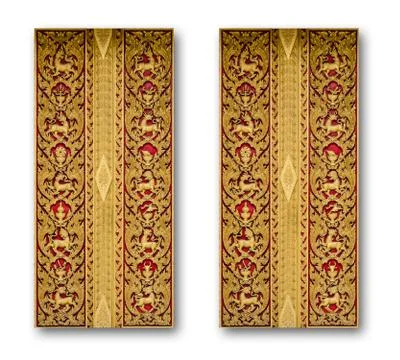 Double temple door Stock Photos