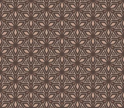 Double Three Petals (Mocha Mousse, Cream, Peach, Beige) Stock Illustration