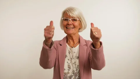 Double thumbs up Stock Footage 107744254