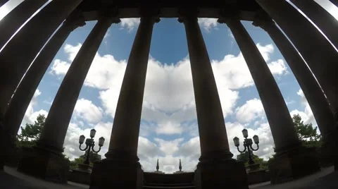 Double timelaps birkenhead town hall Stock Footage 67578015