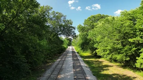 Double Tracks of Train video Stock Footage 245749824