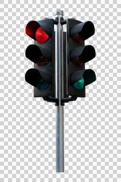 Double Traffic Light Isolated Stock Photos