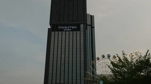 Double Tree by Hilton Timelapse Stock Footage 205052837
