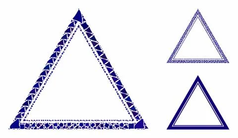 Double triangle frame Mosaic Icon of Bumpy Pieces イラスト素材