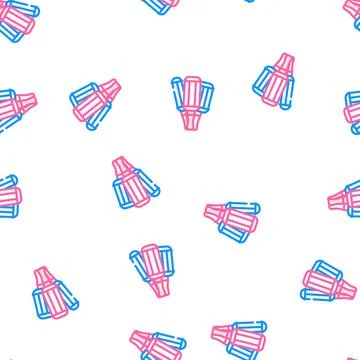 Double-triple curling irons vector seamless pattern 스톡 일러스트