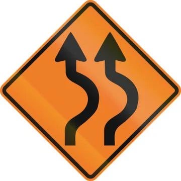 Double Two-Reverse Curve To The Right in Canada Stock Illustration